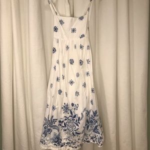 Gap White & Blue Empire Waist Sundress